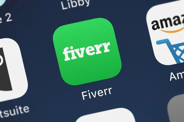 "Fiverr logo with a red exit sign, symbolizing Fiverr's departure from Pakistan"