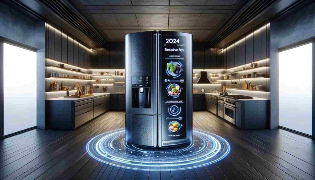 Samsung AI Refrigerator with touch screen display and smart home integration"