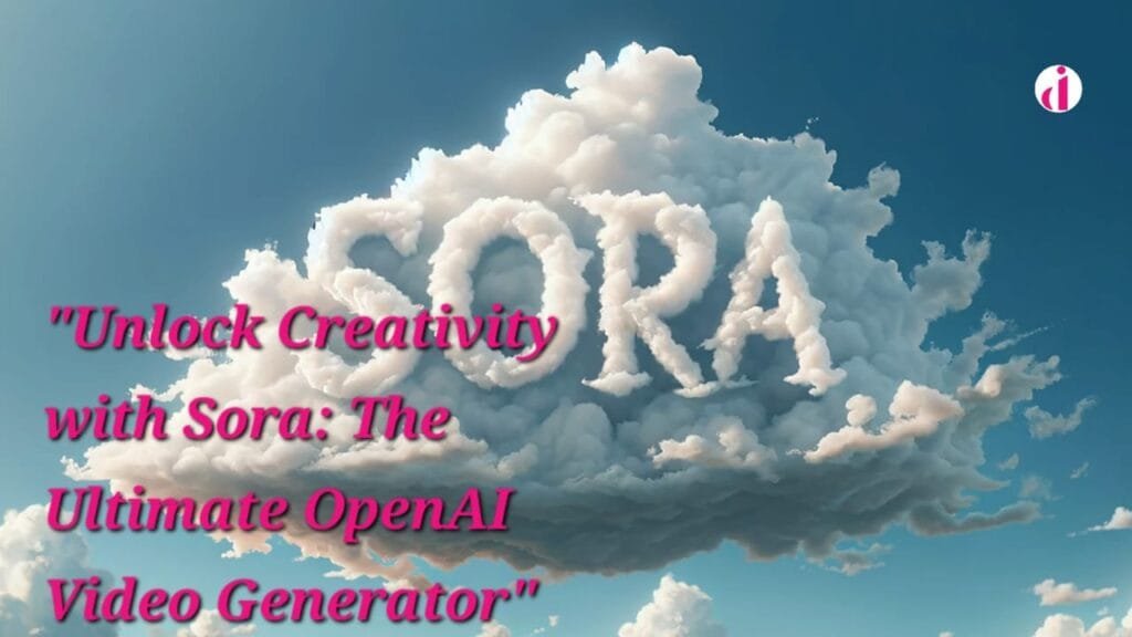 "Sora AI video generator interface displaying creative video editing tools with futuristic design elements."
