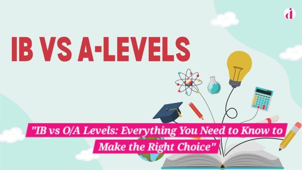Comparison chart of IB and O/A Levels highlighting curriculum, assessment, and university recognition for parents choosing the best study system.