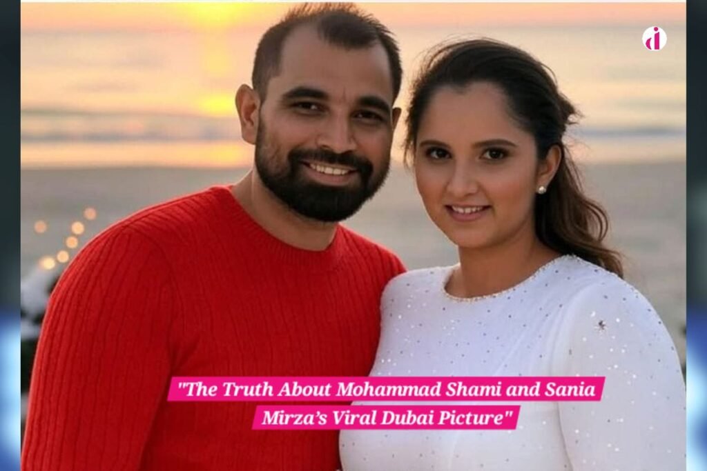 "Viral photo of Mohammad Shami and Sania Mirza with Dubai backdrop explained."
