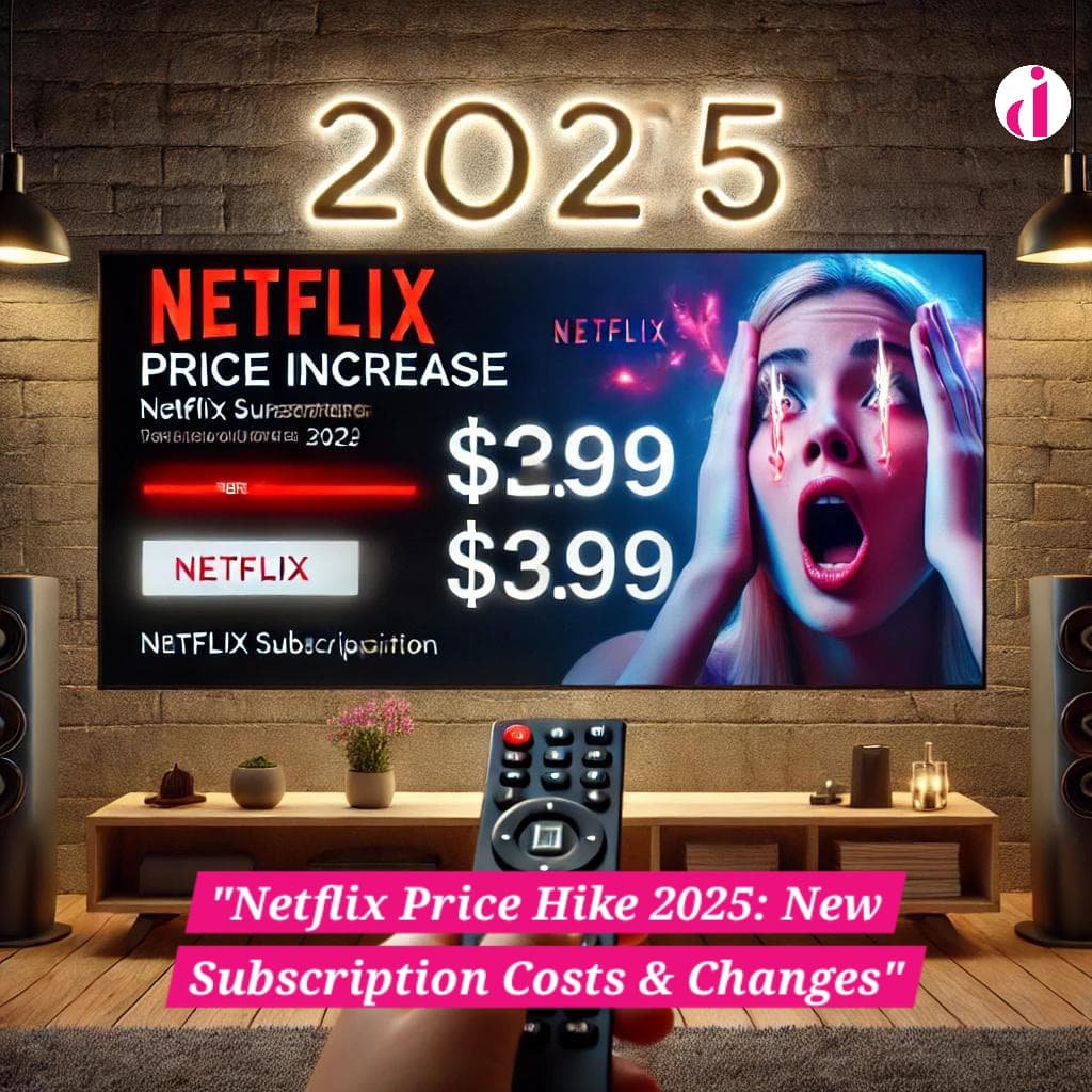 "Netflix price increase 2025 - shocked user reacting to higher subscription costs on a smart TV screen."