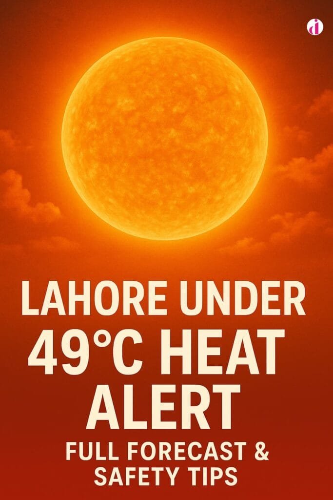 Lahore heatwave forecast showing extreme 49°C temperatures