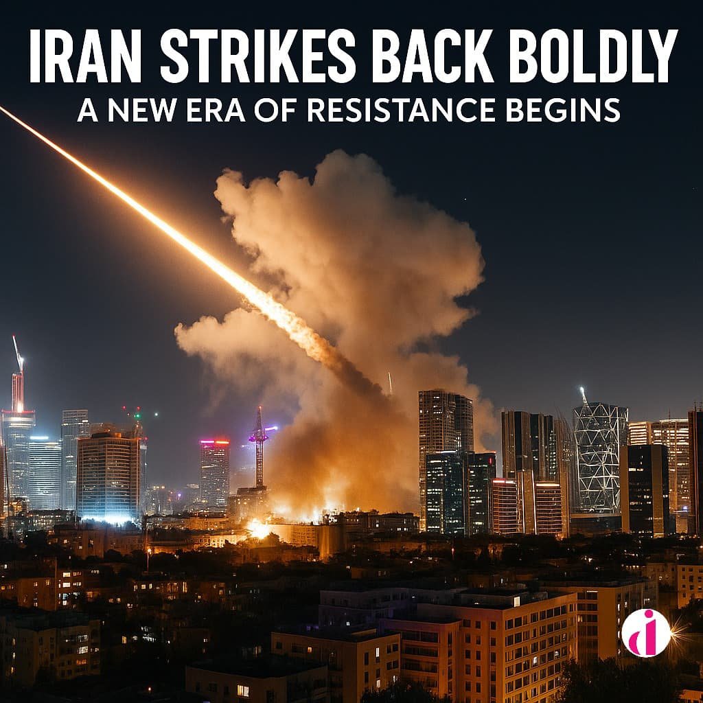 Iran launches missile response against Israeli strikes in June 2025.