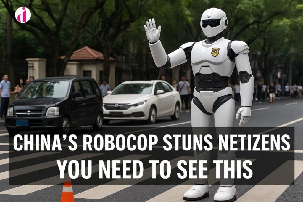 AI robot like RoboCop managing traffic in China